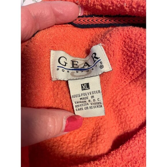 Vintage 90s Tradewinds Orange Fleece Long Sleeve Pullover Sz XL - Picture 5 of 10